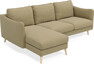 Madison Lux - 2-sits soffa med schäslong vänster - Gul