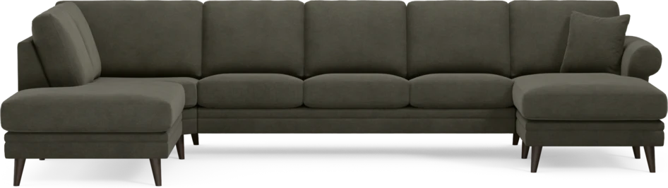 Eden - 3-sits soffa med divan vänster och schäslong höger - Grå