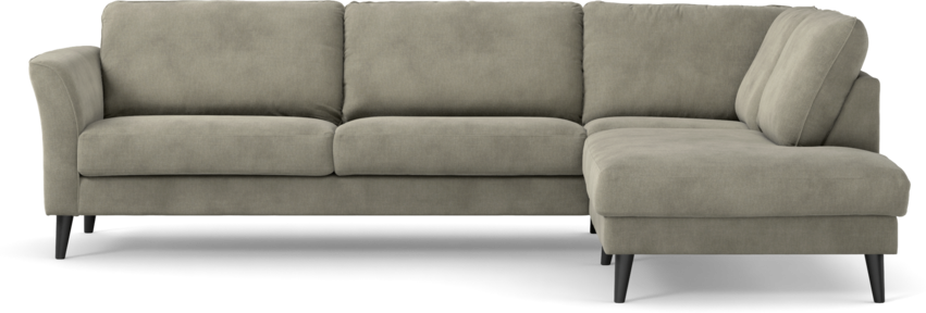 Bridge - 3-sits soffa med divan höger - Grå