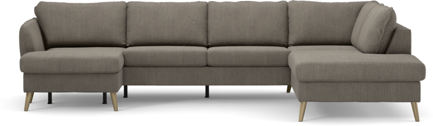 County - 3-sits soffa med schäslong vänster och divan höger - Brun
