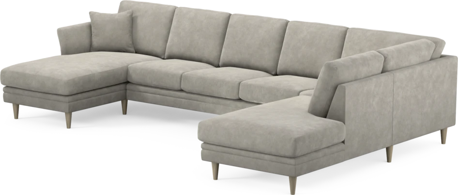 Eden - 3-sits soffa med schäslong vänster och divan höger - Grå