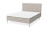 Sense Delux - Ramsäng, dubbelsäng med bäddmadrass Sense Delux, 160 cm - Beige