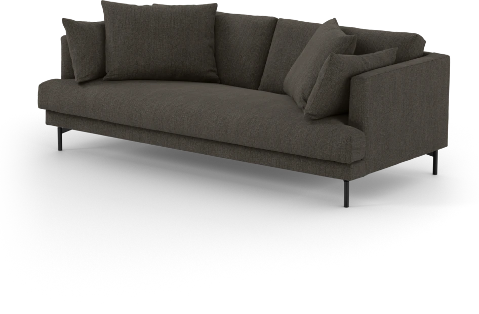 Harper - 3-sits soffa, hel dyna - Brun