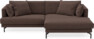 Harper - 4-sits med schäslong XL höger - Brun