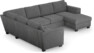 Friday - Hörnsoffa, 2+3-sits med schäslong höger - Grå