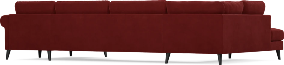 Bridge - 3-sits soffa med divan vänster och schäslong höger - Röd