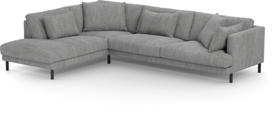 Harper - 3-sits soffa med divan vänster - Grå