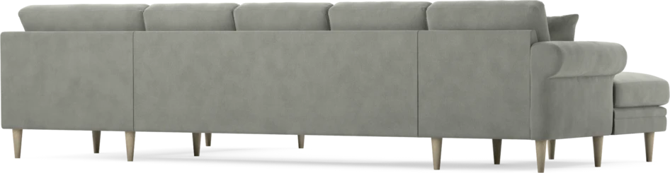 Eden - 3-sits soffa med schäslong vänster och divan höger - Grå