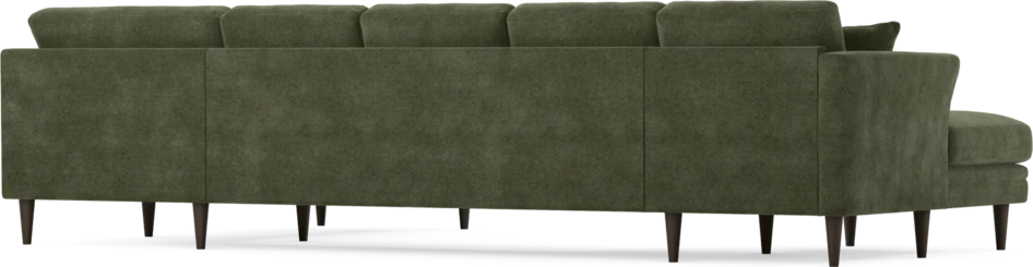 Eden - 3-sits soffa med schäslong vänster och divan höger - Grön