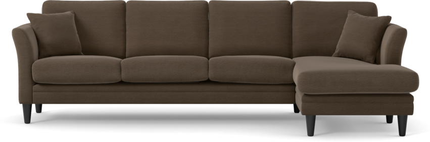 Eden - 3-sits soffa med schäslong - Brun