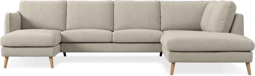 Madison Lux - 2-sits soffa med schäslong vänster och divan höger - Beige