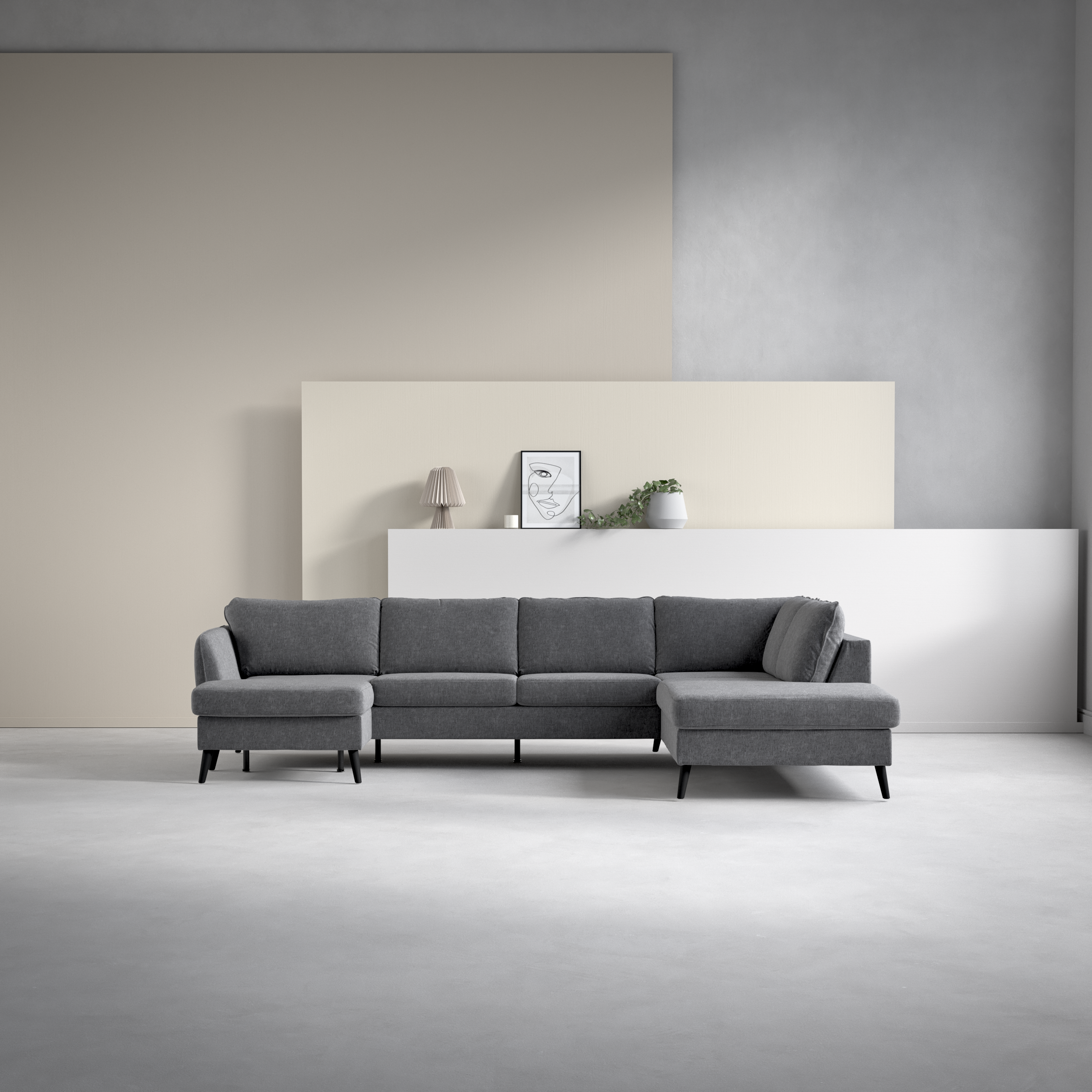 County - 3-sits soffa med schäslong vänster och divan höger - inspiration
