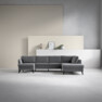 County - 3-sits soffa med schäslong vänster och divan höger - Grå