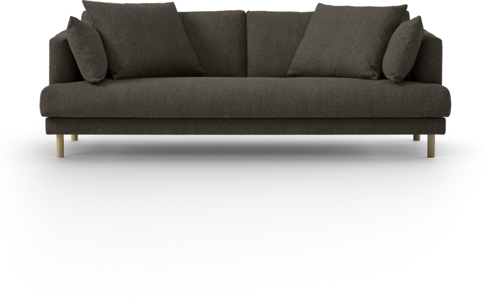 Harper - 3-sits soffa, hel dyna - Brun
