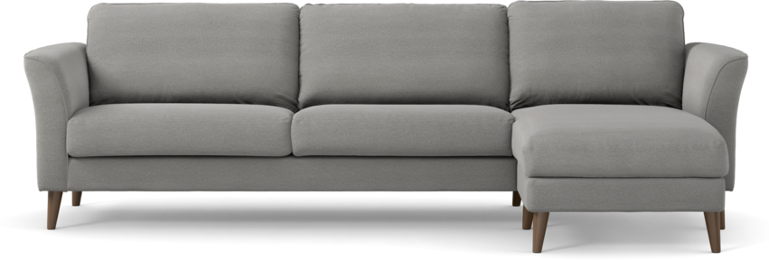 Bridge - 3-sits soffa med schäslong höger - Grå