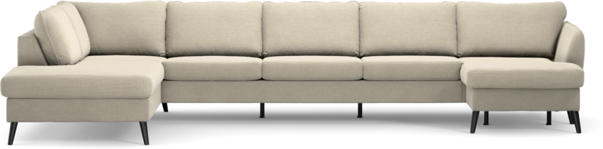 County - 4-sits soffa med divan vänster och schäslong höger - Beige