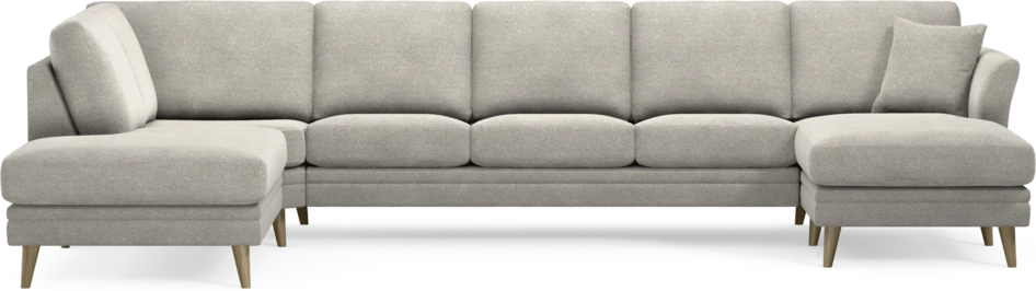 Eden - 3-sits soffa med divan vänster och schäslong höger - Grå