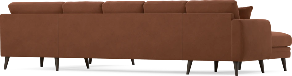 Eden - 3-sits soffa med schäslong vänster och divan höger - Orange