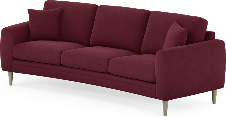 Eden - 3-sits soffa svängd - Röd