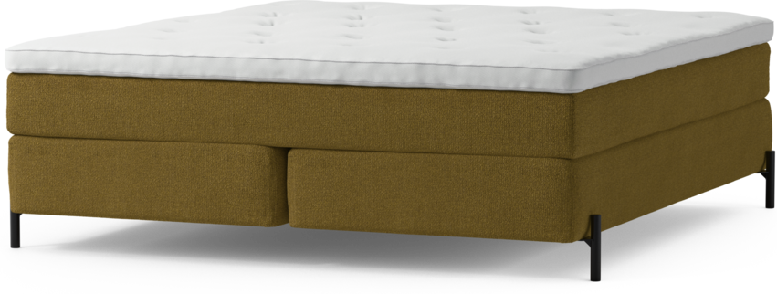 Delux Sense - Kontinentalsäng, dubbelsäng med bäddmadrass och sängben