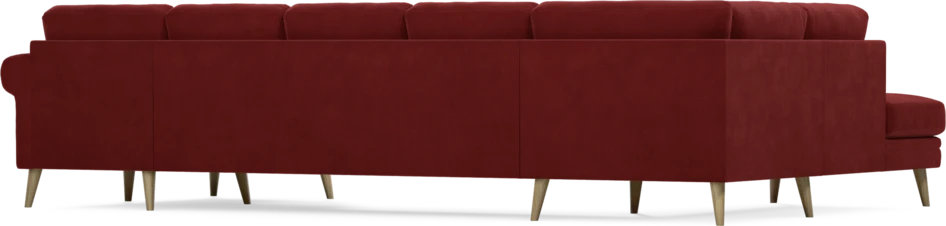 Eden - 3-sits soffa med divan vänster och schäslong höger - Röd