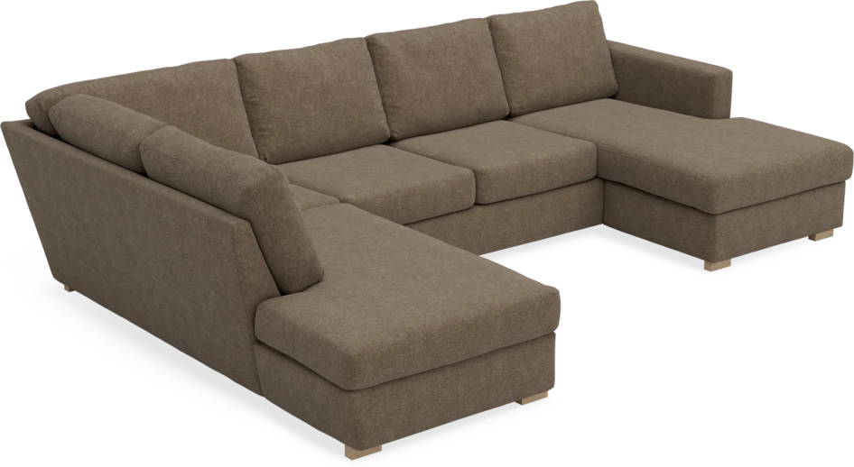 Friday - 3-sits soffa med divan vänster och schäslong höger - Brun