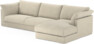 Cherrie klädsel -  3-sits med schäslong höger - Beige