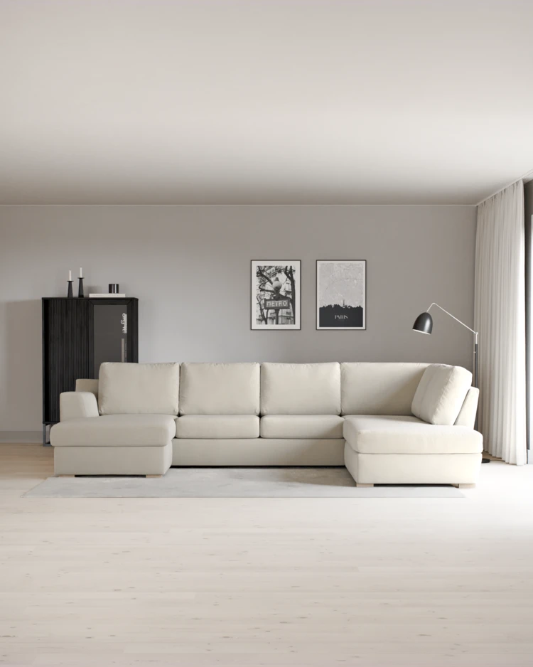Friday - 3-sits soffa med schäslong vänster och divan höger - inspiration