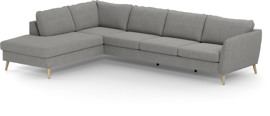 County - 3-sits soffa med divan vänster - Grå