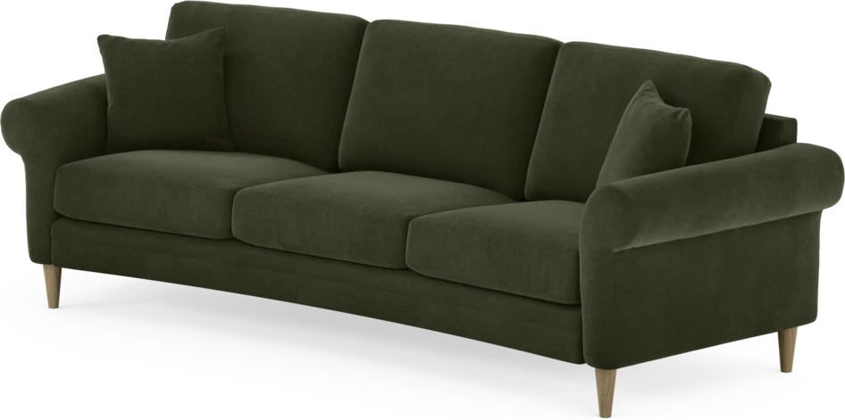 Eden - 3-sits soffa svängd - Grön