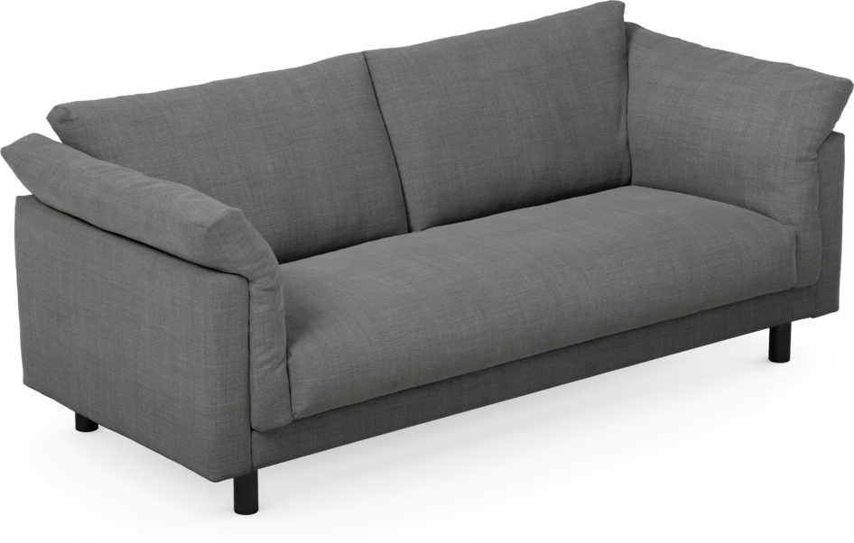 Cherrie - 2,5-sits soffa, hel dyna, fast klädsel - Grå