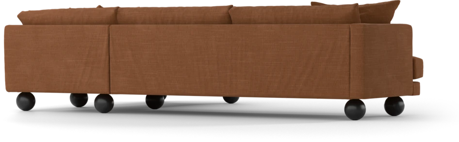 Harper - 3-sits soffa med divan höger - Orange