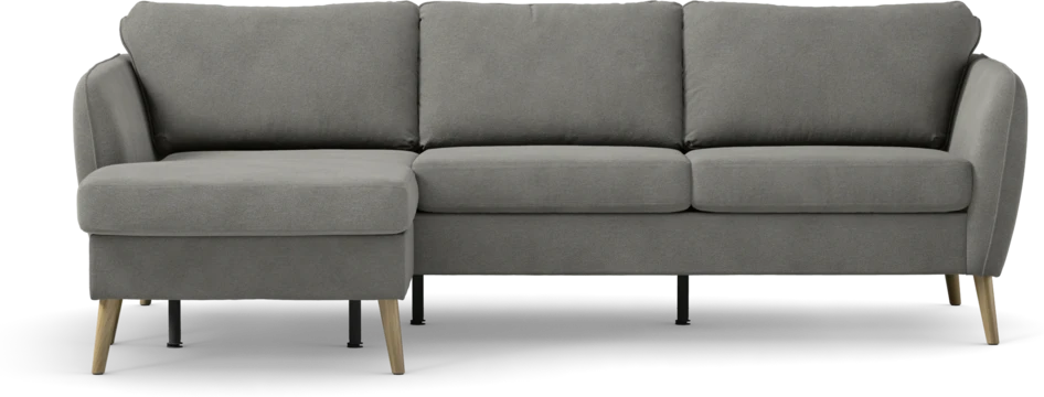 County - 3-sits soffa med flyttbar schäslong - Grå