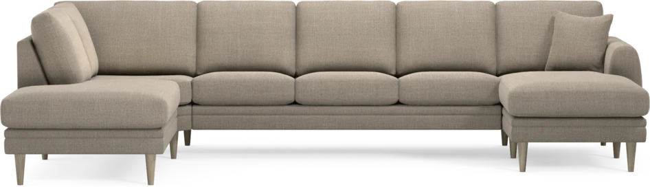 Eden - 3-sits soffa med divan vänster och schäslong höger - Beige