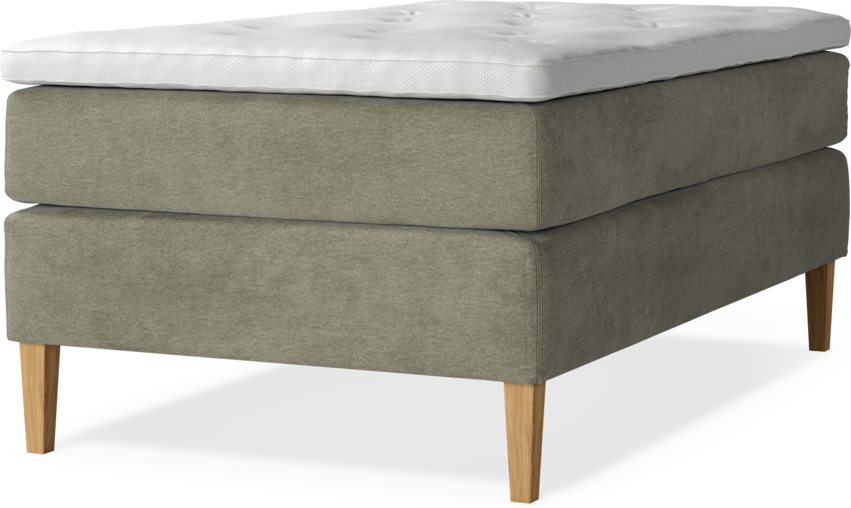 Delux Dream - Kontinentalsäng, enkelsäng med bäddmadrass - Beige