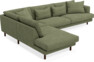 Harper - 3-sits soffa med divan vänster - Grön