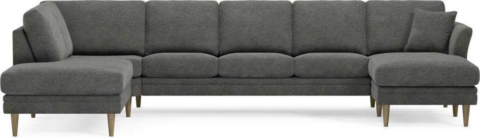 Eden - 3-sits soffa med divan vänster och schäslong höger - Grå