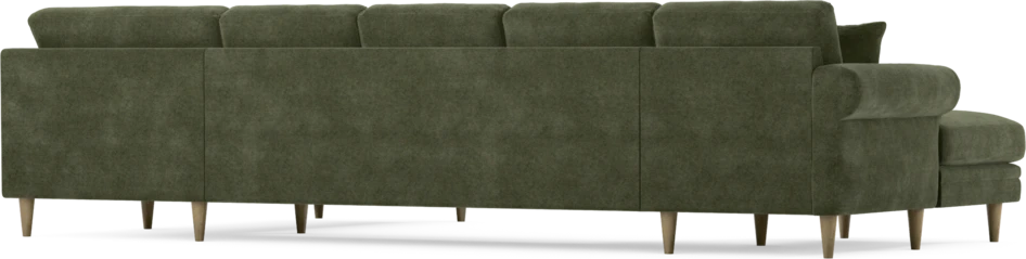 Eden - 3-sits soffa med schäslong vänster och divan höger - Grön