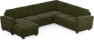 Friday - Hörnsoffa, 3+2-sits med schäslong vänster - Grön