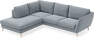 Madison - 2-sits soffa med divan vänster - Blå