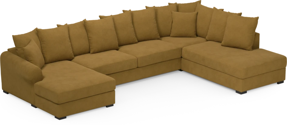 Town - 3-sits soffa med divan höger och schäslong vänster - Gul