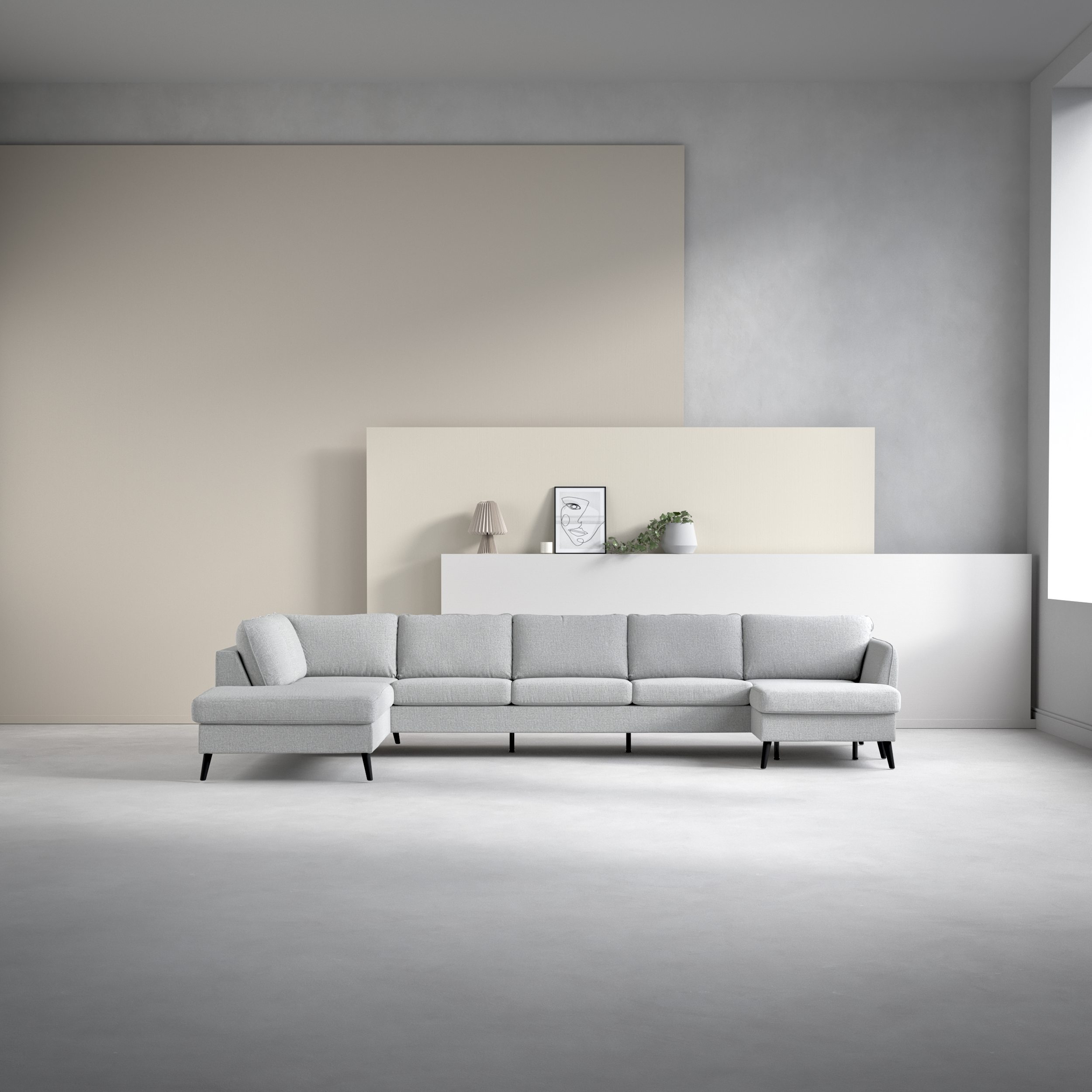 County - 4-sits soffa med divan vänster och schäslong höger - inspiration