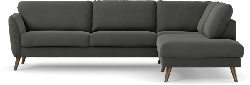 Bridge - 3-sits soffa med divan höger - Grå