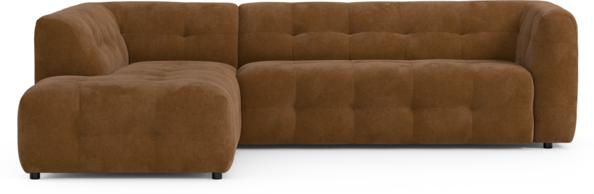 Bella - 3-sits soffa med divan vänster - Orange
