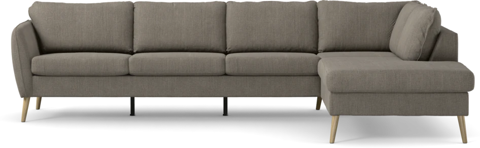 County - 3-sits soffa med divan höger - Brun