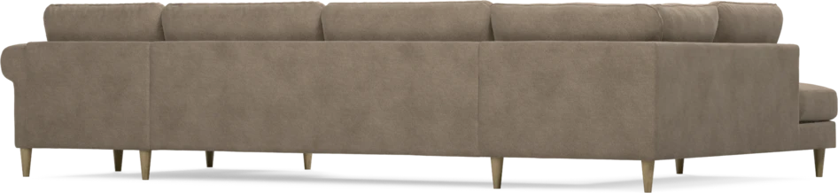 Bridge - 3-sits soffa med divan vänster och schäslong höger - Brun