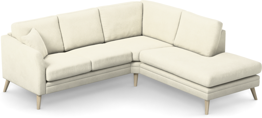 Eden - 2-sits soffa med divan - Vit