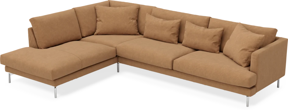 Harper - 3-sits soffa med divan vänster - Gul