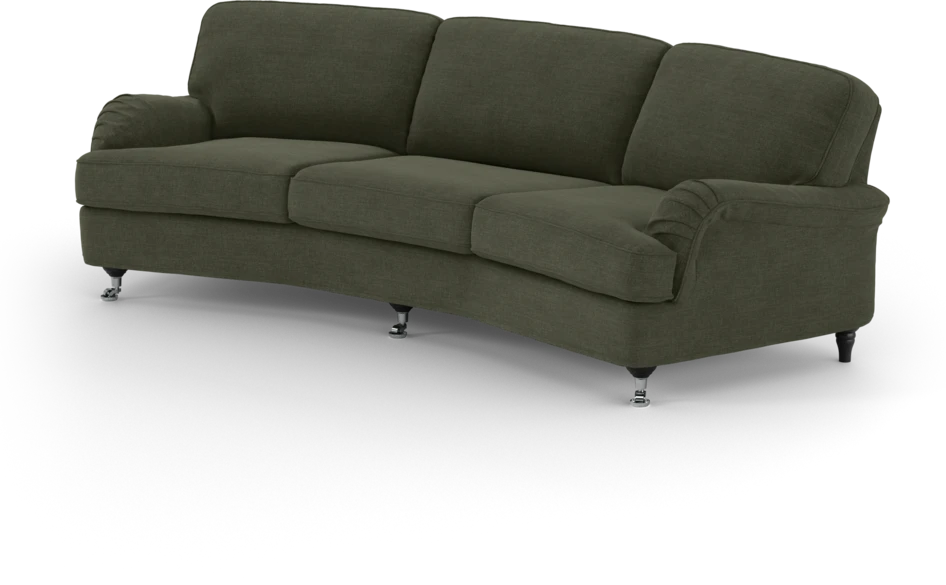 Oxford - 3-sits soffa svängd - Grön