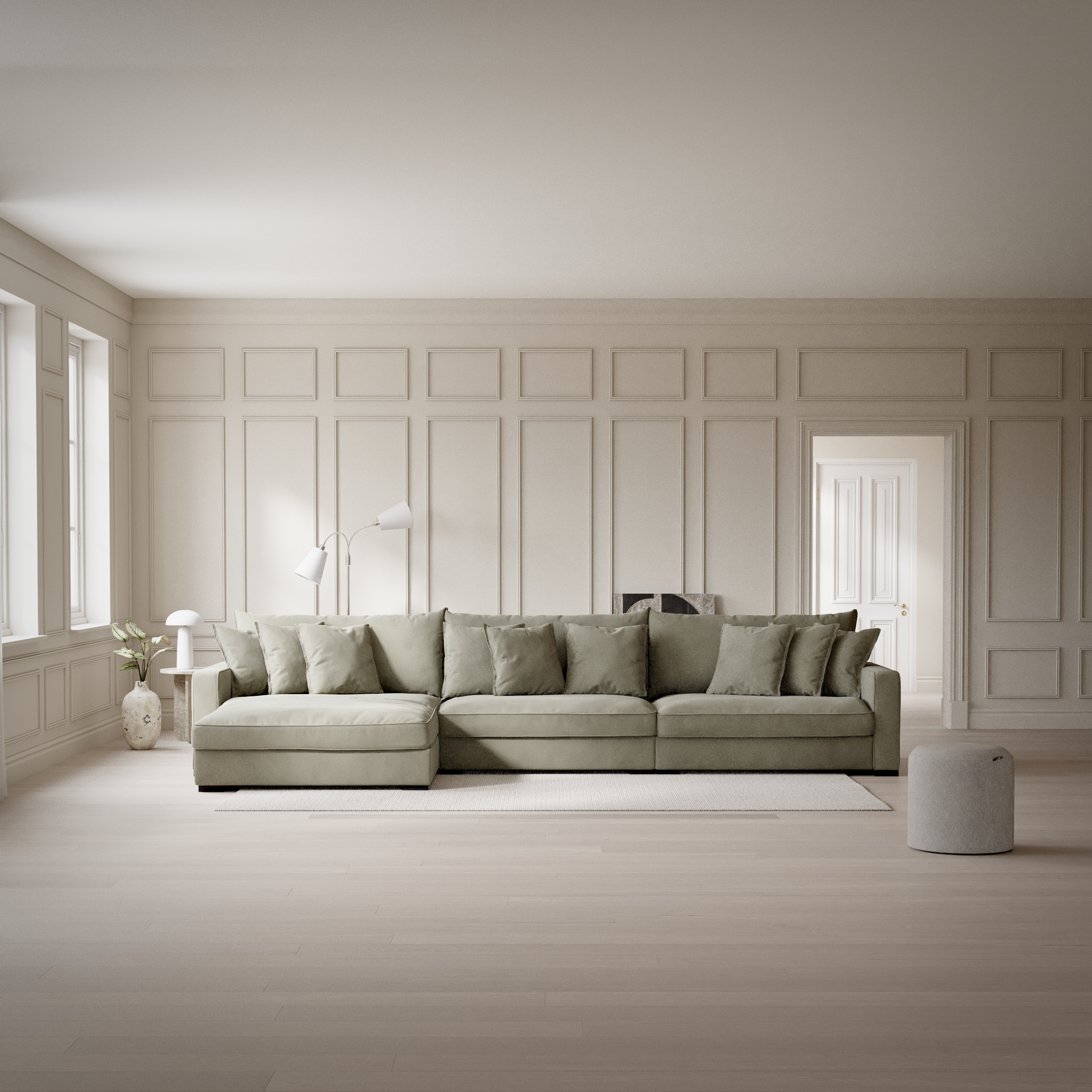 Rossi, 4-sits soffa med schäslong XL vänster